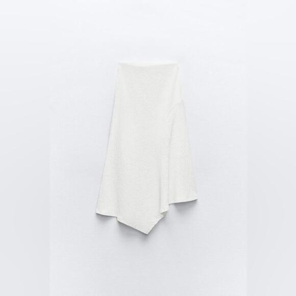 Zara ASYMMETRICAL SKIRT IN RIBBED FABRIC - Picture 8 of 15